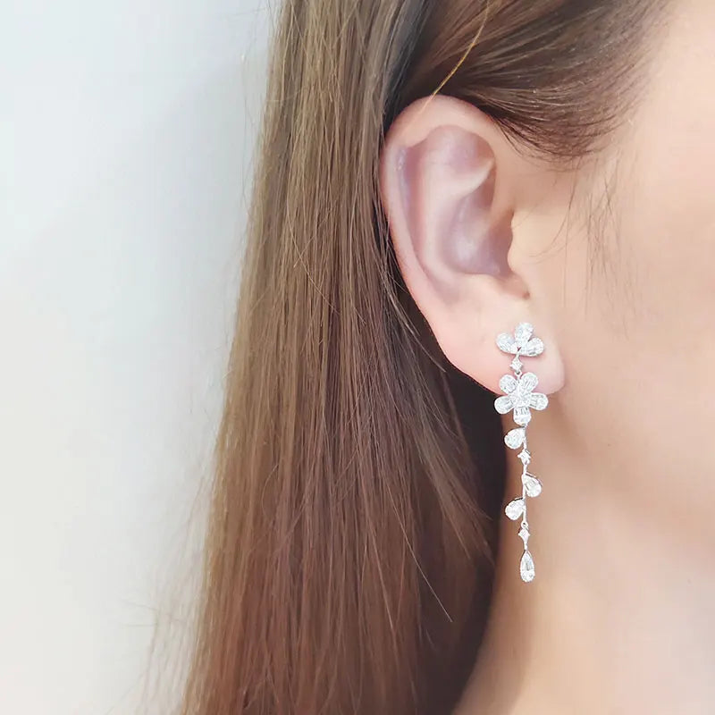 Pure White Gold Diamond Studs