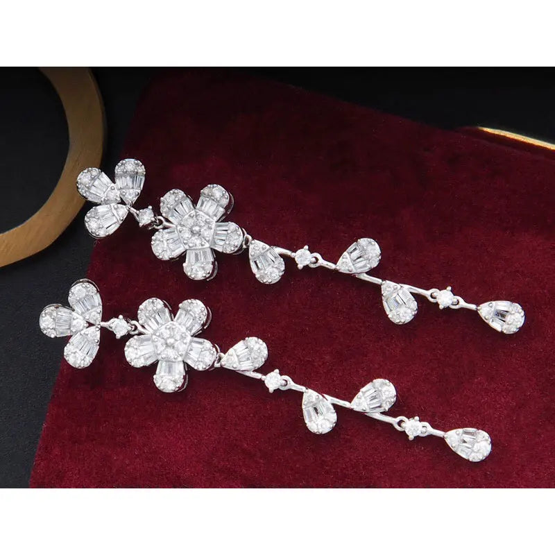 Pure White Gold Diamond Studs