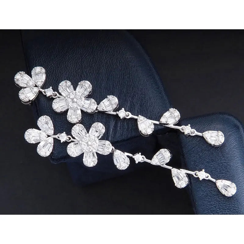 Pure White Gold Diamond Studs