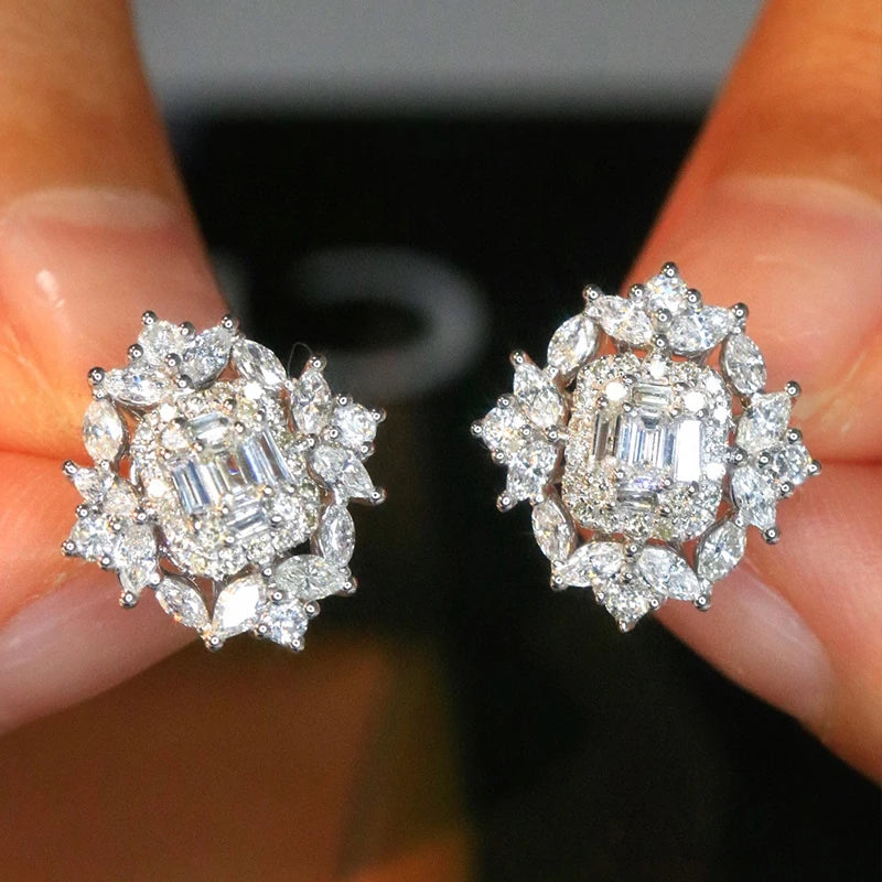 1.4ct Natural Diamonds Flower Studs