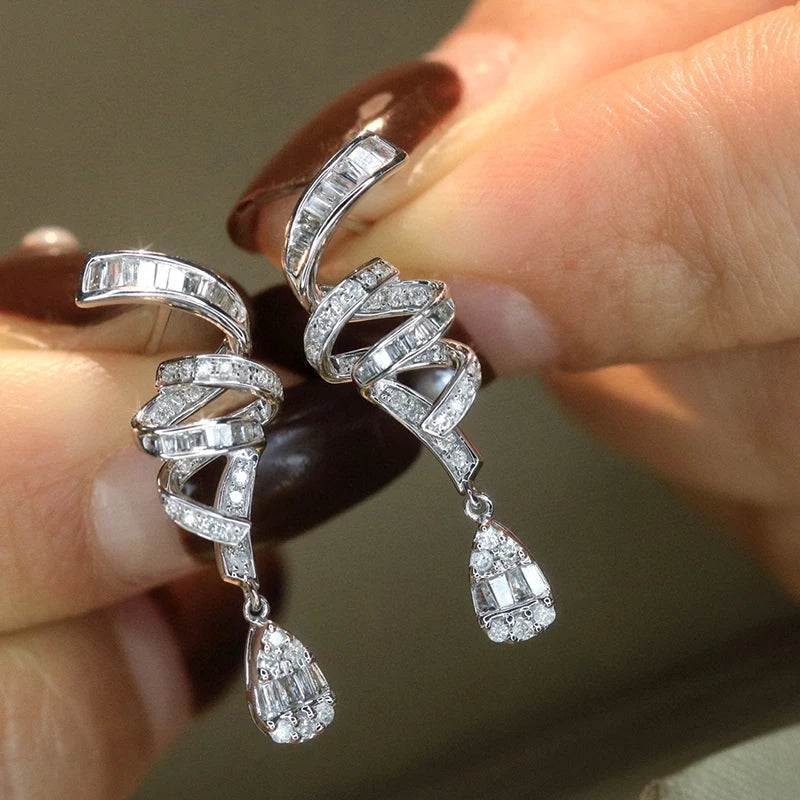 0.6ct Natural Diamonds Screw Stud Earings