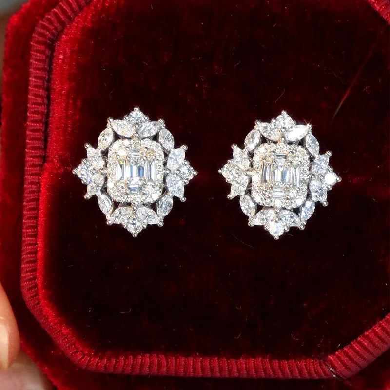 1.4ct Natural Diamonds Flower Studs