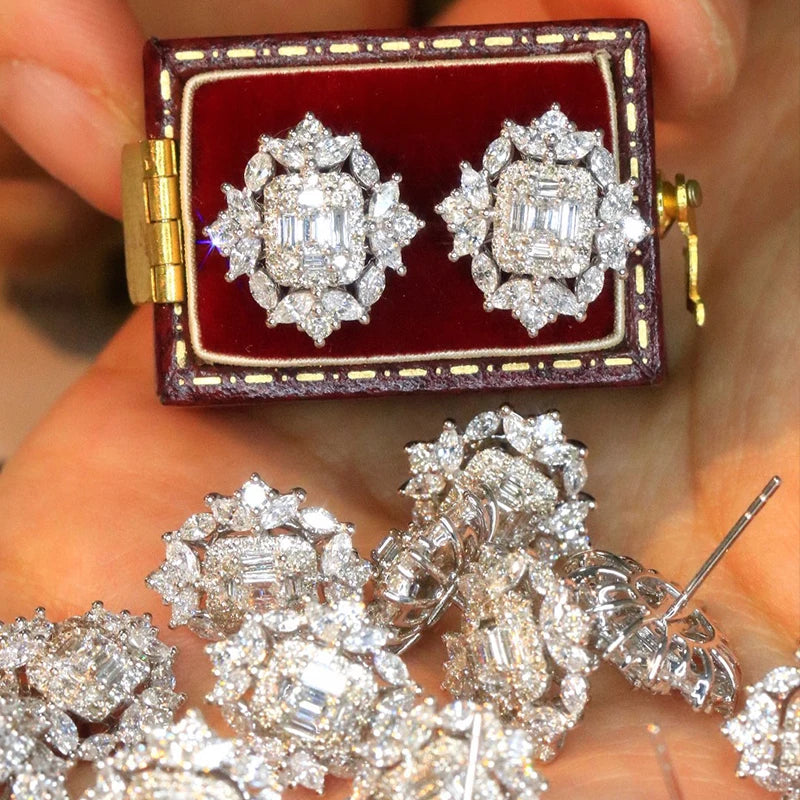 1.4ct Natural Diamonds Flower Studs