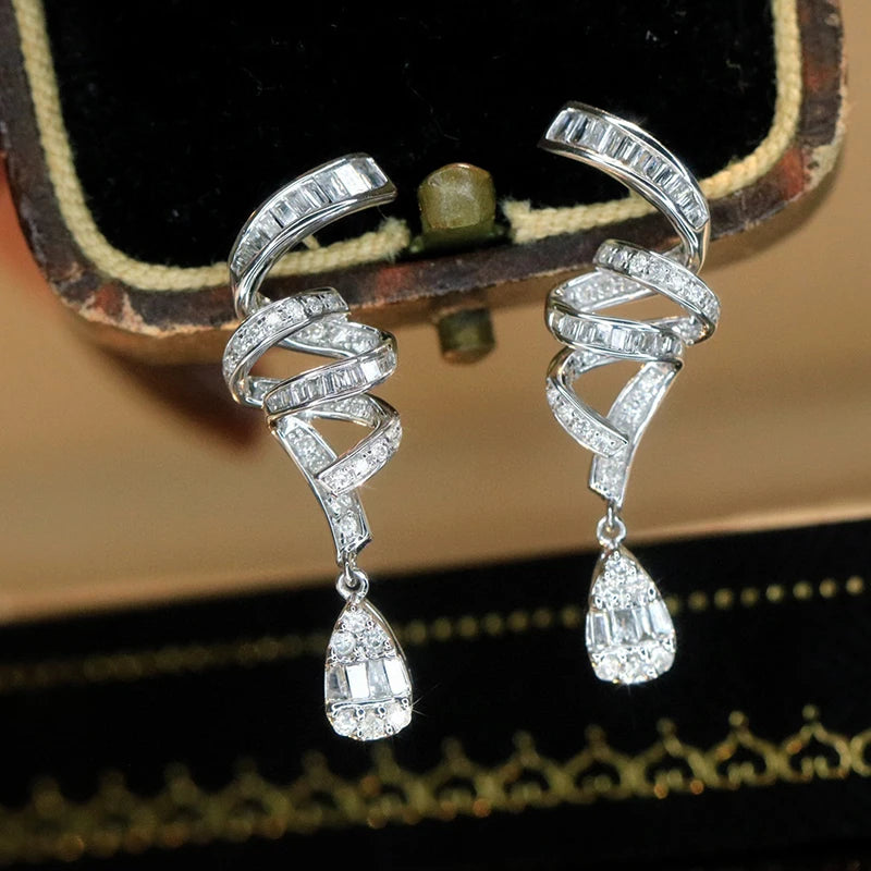 0.6ct Natural Diamonds Screw Stud Earings