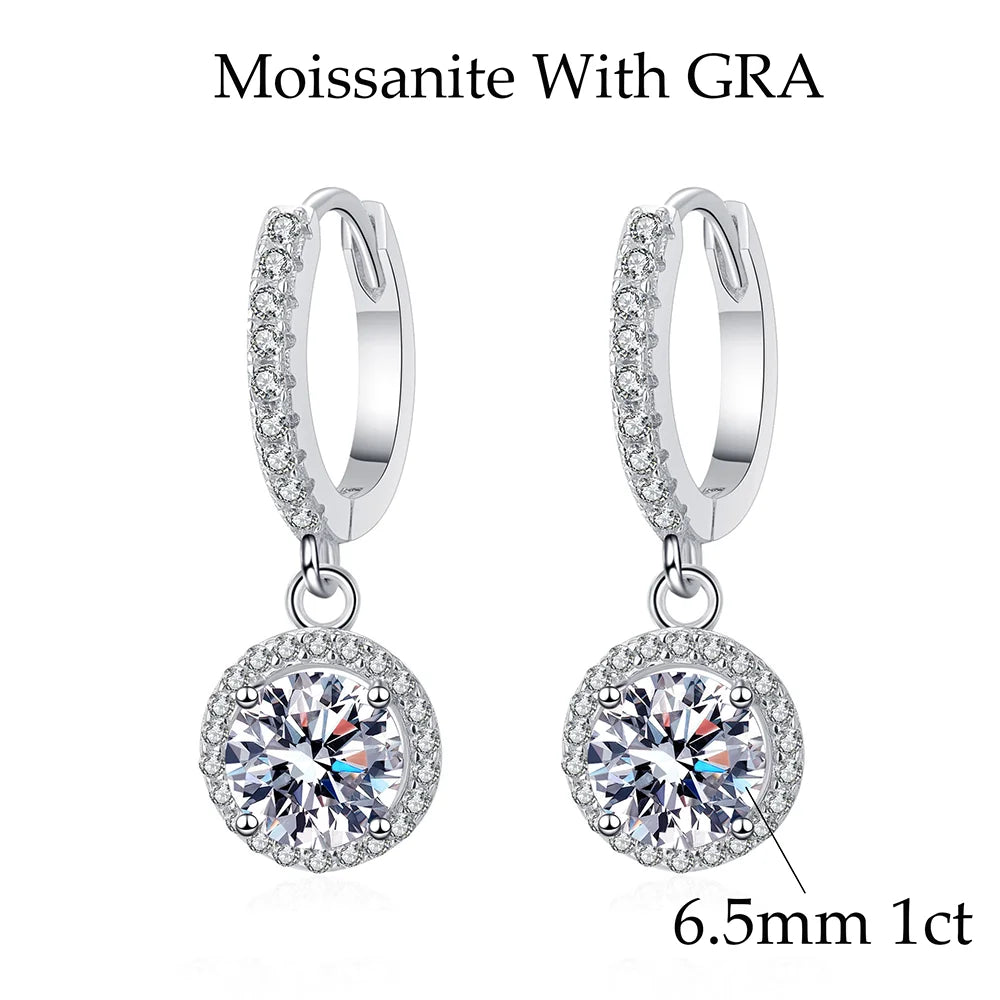 6.5mm 2ct Moissanite Earring