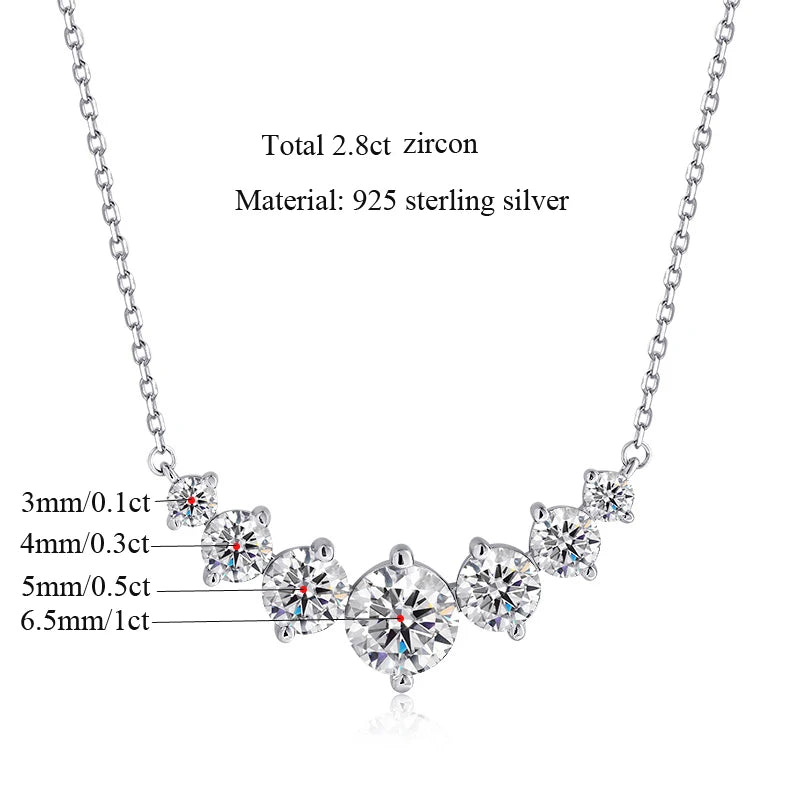 Sterling Silver 1.7 Carat Moissanite Diamond Pendant