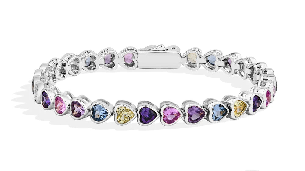 Heart-shape Sapphire Bracelet