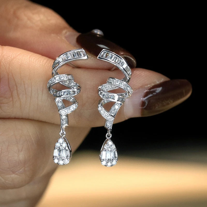 0.6ct Natural Diamonds Screw Stud Earings