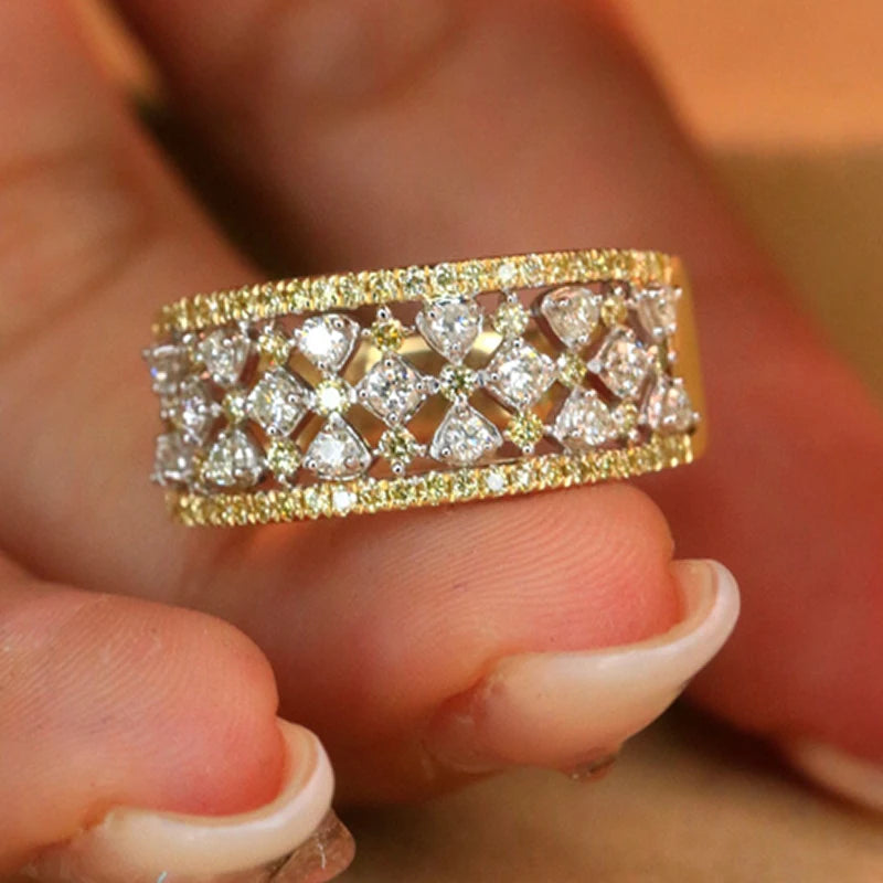 18K Gold Waterdrop Line Ring