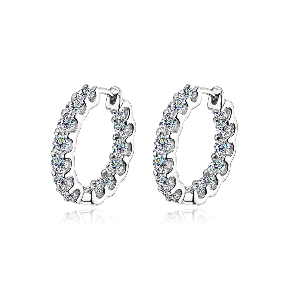2.6ct Moissanite Earring Hoops