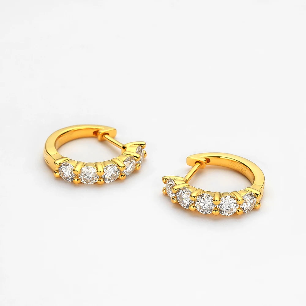 Silver 0.2ct 3.5mm Moissanite Hoop Earrings