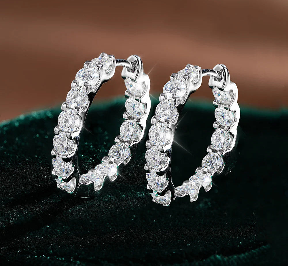 2.6ct Moissanite Earring Hoops