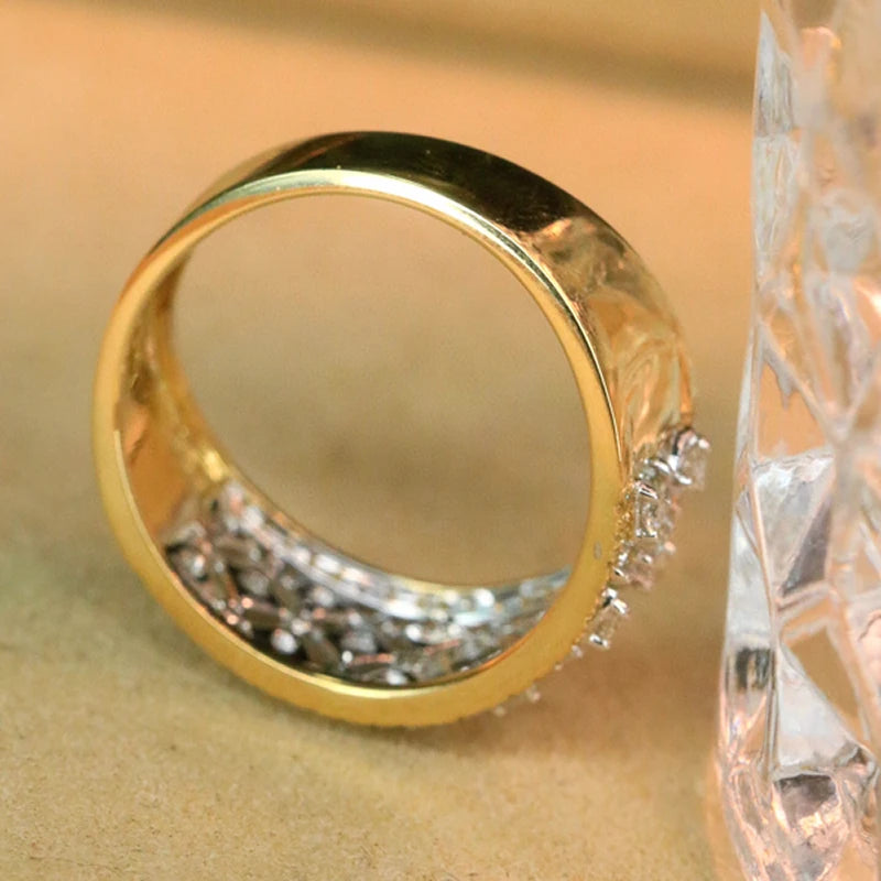 18K Gold Waterdrop Line Ring