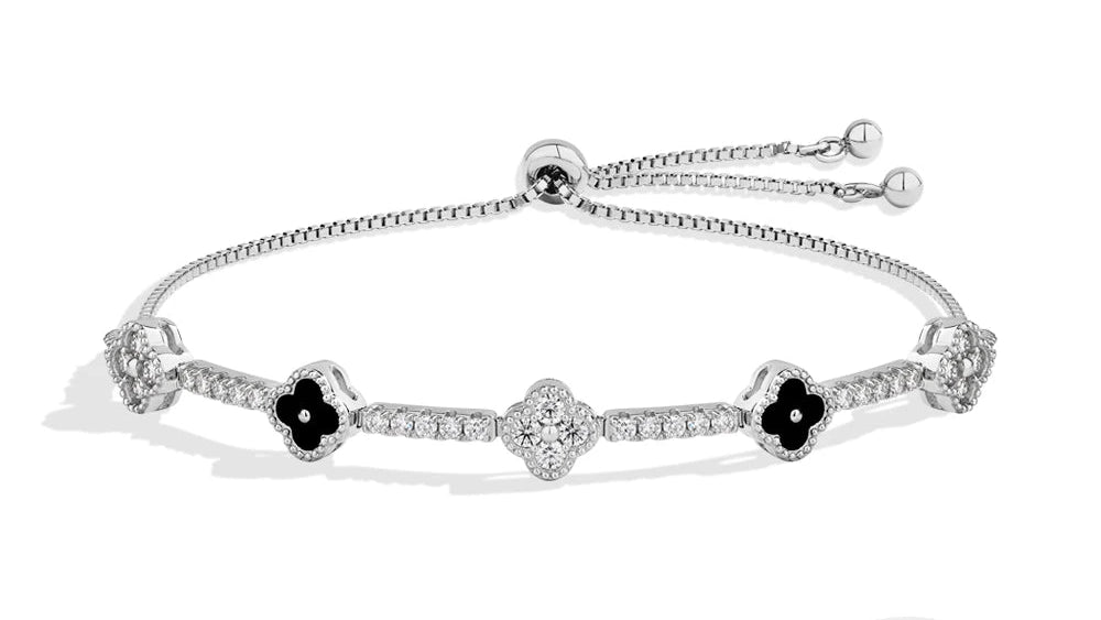 Flowers Moissanite Charm Bracelet