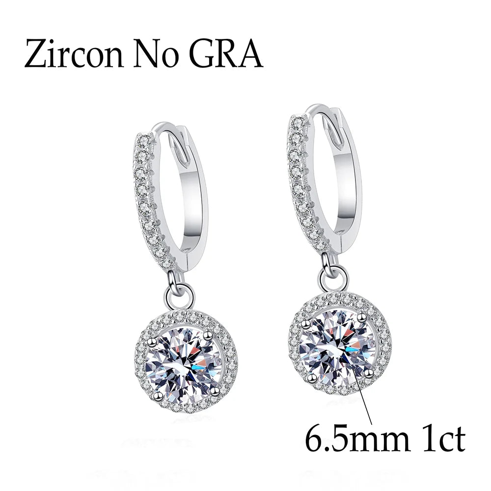 6.5mm 2ct Moissanite Earring
