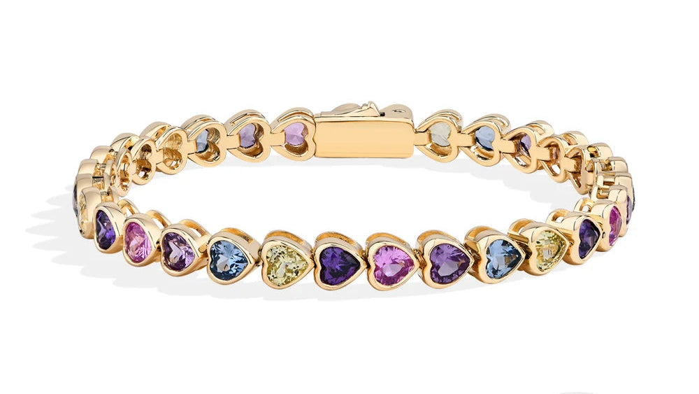 Heart-shape Sapphire Bracelet