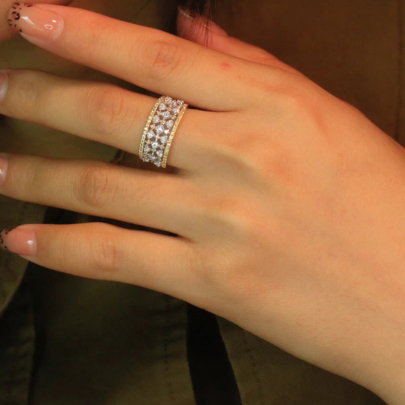 18K Gold Waterdrop Line Ring