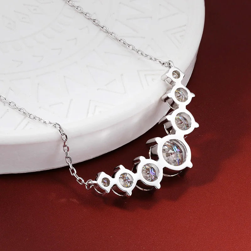 Sterling Silver 1.7 Carat Moissanite Diamond Pendant