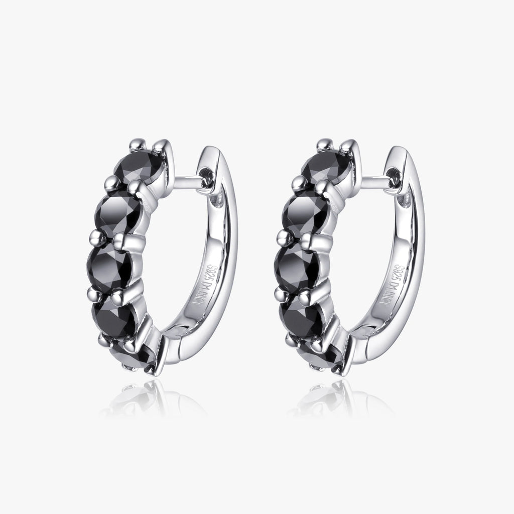 Silver 0.2ct 3.5mm Moissanite Hoop Earrings