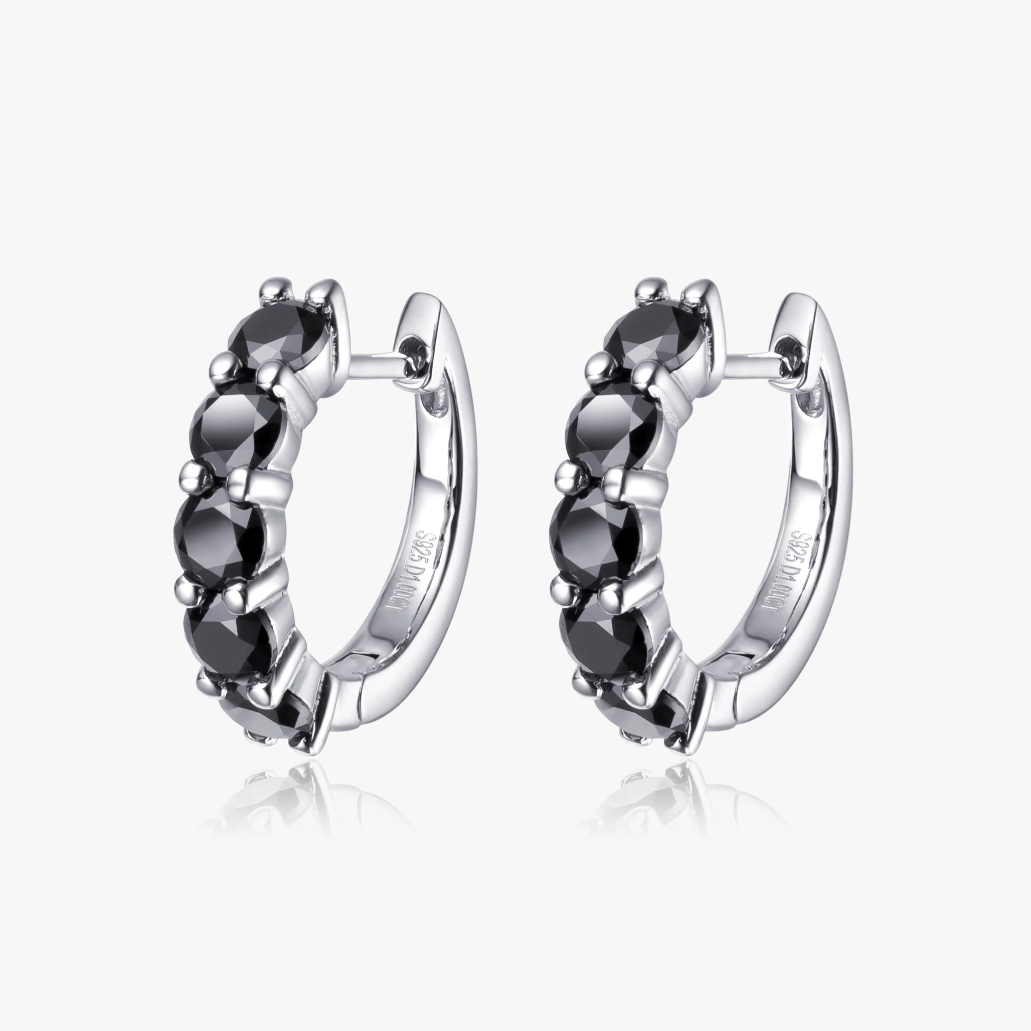 Silver 0.2ct 3.5mm Moissanite Hoop Earrings